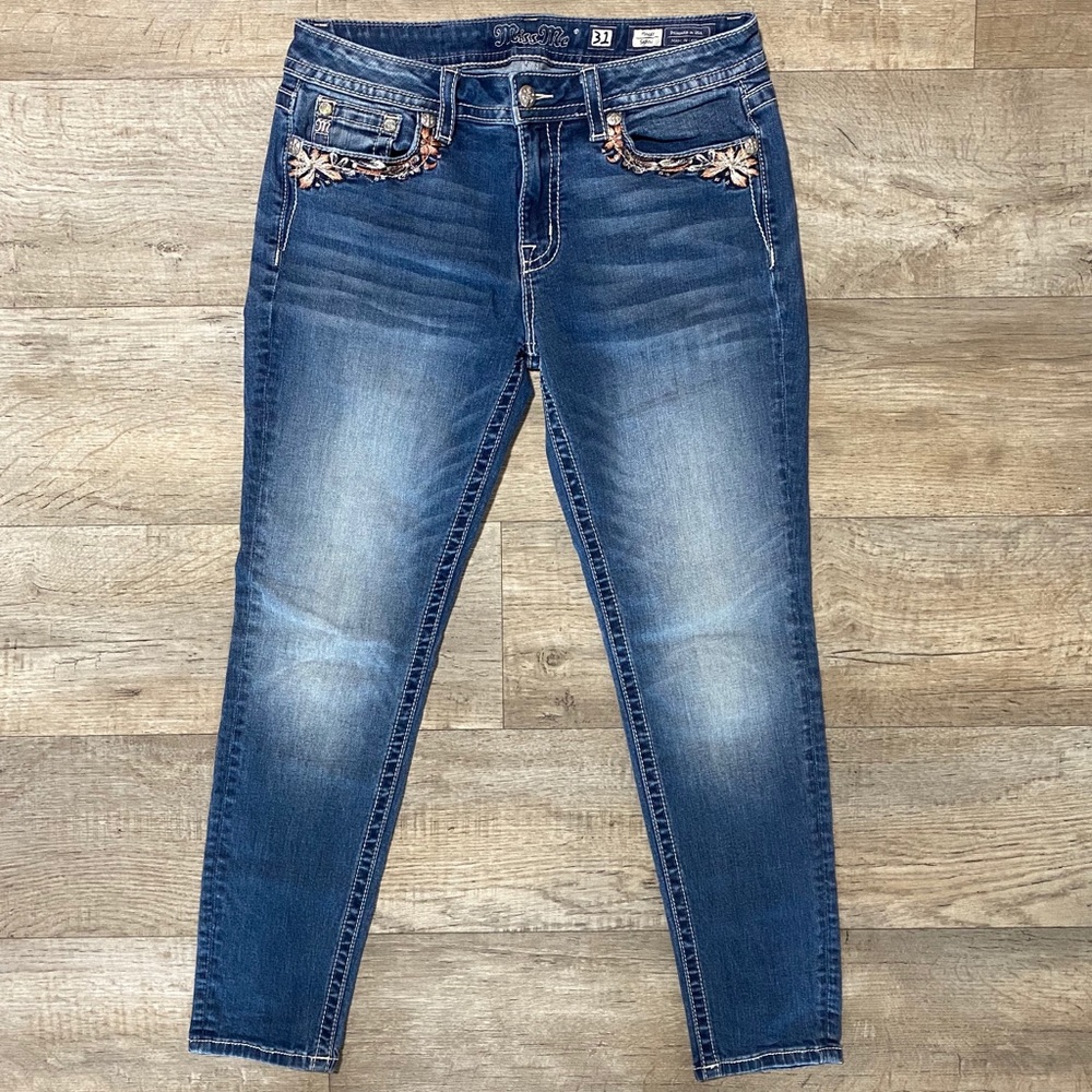 Miss Me Hailey Skinny Embroidered Jeans